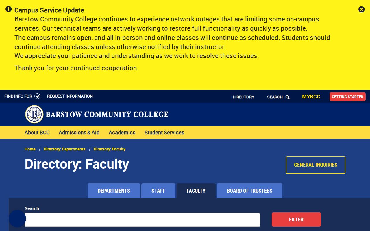 Barstow people directories Barstow Community College directory