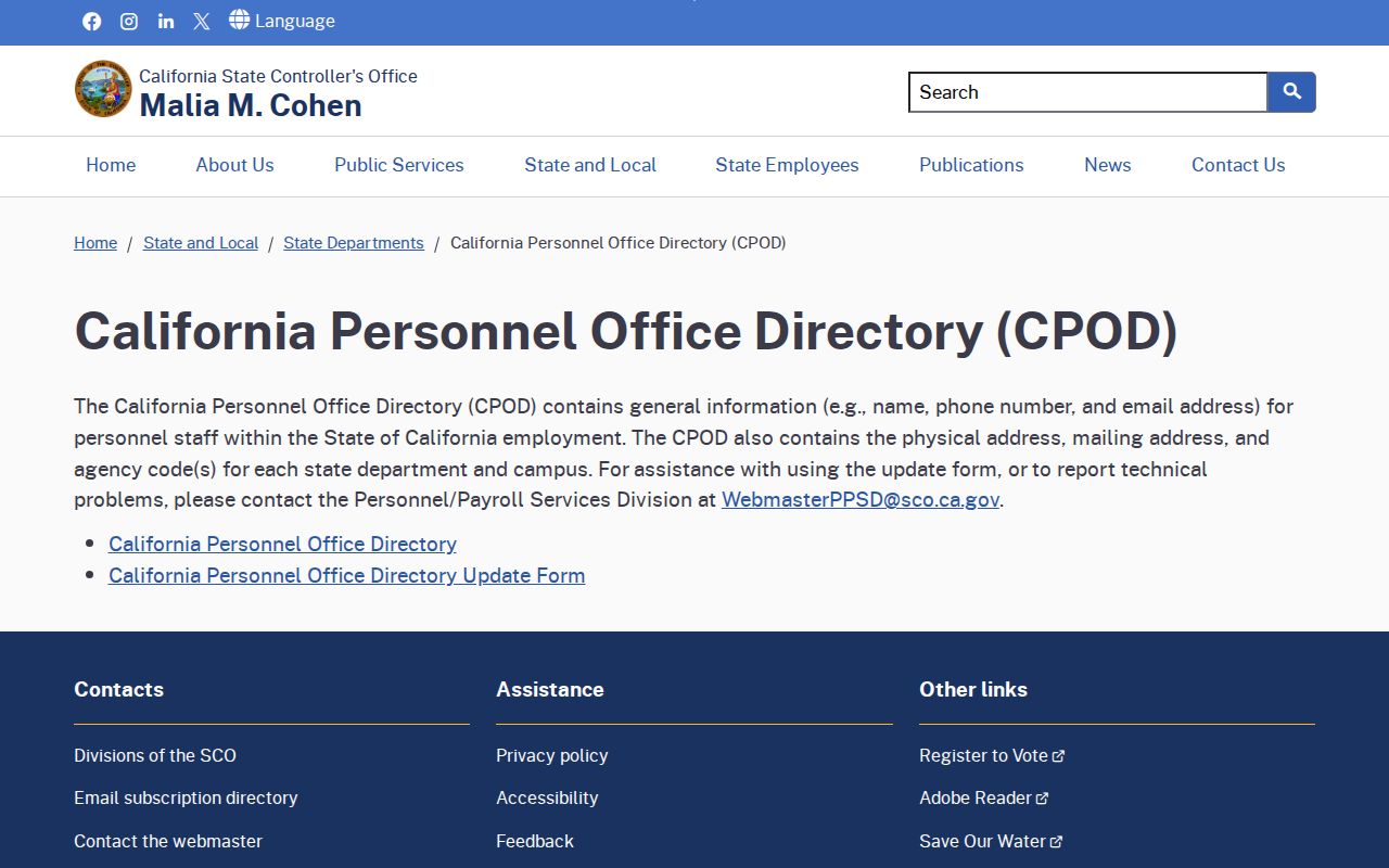 Barstow people directories California Personnel Office Directory